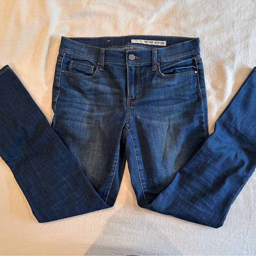 Dkny Blue Skinny Jeans with Modern Silhouette
